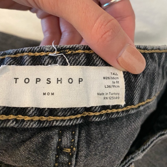 Topshop High Waisted Tall Mom Jeans - Picture 5 of 9